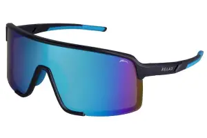 Окуляри Relax Hill tmavе blue matt, лінза smoke (PC), ice blue revo, кат. 3