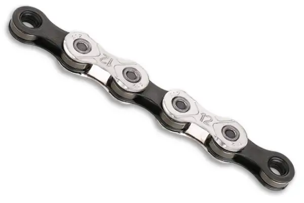 Цепь KMC X12 Silver/Black 12 скоростей 126 звеньев серебряный/черный + замок - Магазин ВелоБуча