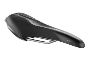 Седло Selle Royal SCIENTIA A1 Athletic, 3D skingel, обивка Black gummy/Black mokka, 289х127мм, 380г, рейлы сталь + Curva suspension, unisex, чёрное - Магазин ВелоБуча
