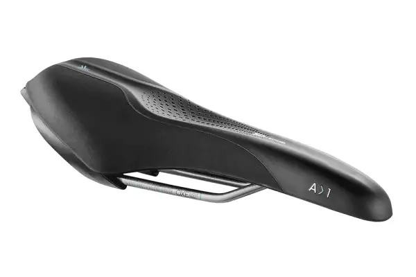 Седло Selle Royal SCIENTIA A1 Athletic, 3D skingel, обивка Black gummy/Black mokka, 289х127мм, 380г, рейлы сталь + Curva suspension, unisex, чёрное - Магазин ВелоБуча