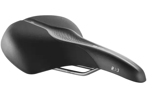 Седло Selle Royal SCIENTIA R3 Relaxed, 3D skingel, обивка Black gummy/Black mokka, 289х224мм, 520г, рейлы сталь + Curva suspension, unisex, чёрное - Магазин ВелоБуча