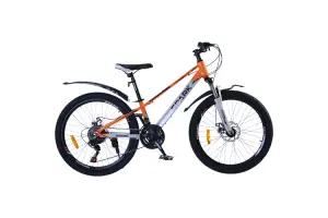 Велосипед SPARK AERO (колеса - 24", алюминиевая рама - 11") оранжевый с серым Велосипед SPARK AERO (колеса - 24", алюминиевая рама - 11") оранжевый с серым