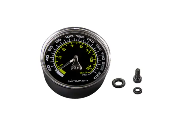 Манометр Birzman 220PSI Maha Push & Twist II/III Silver Grand-Maha Push & Twist III Gunmetal - Магазин ВелоБуча