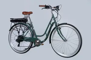 Велосипед з електроприводом 28 ST Dorozhnik eRETRO Vbr FR рама-19 36B 13А*г 500Вт зелено-сірий 2026 - Магазин ВелоБуча