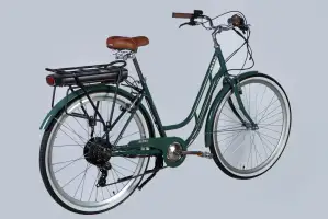 Велосипед з електроприводом 28 ST Dorozhnik eRETRO Vbr FR рама-19 36B 13А*г 500Вт зелено-сірий 2026 - Магазин ВелоБуча