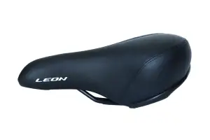 Сідло без замка 279*206 мм комфортне K.San YBT-8002 Leon чорний logo LEON - Магазин ВелоБуча