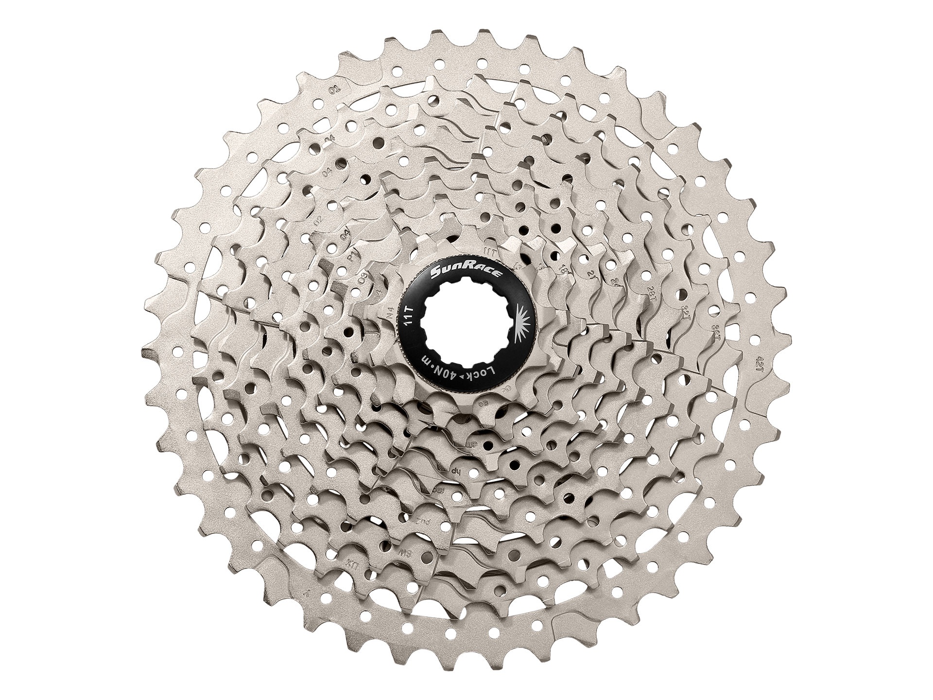 Касета 10-k 11-40T SUN RACE MS2 MTB, сталевий павук, Metallic Silver - Магазин ВелоБуча