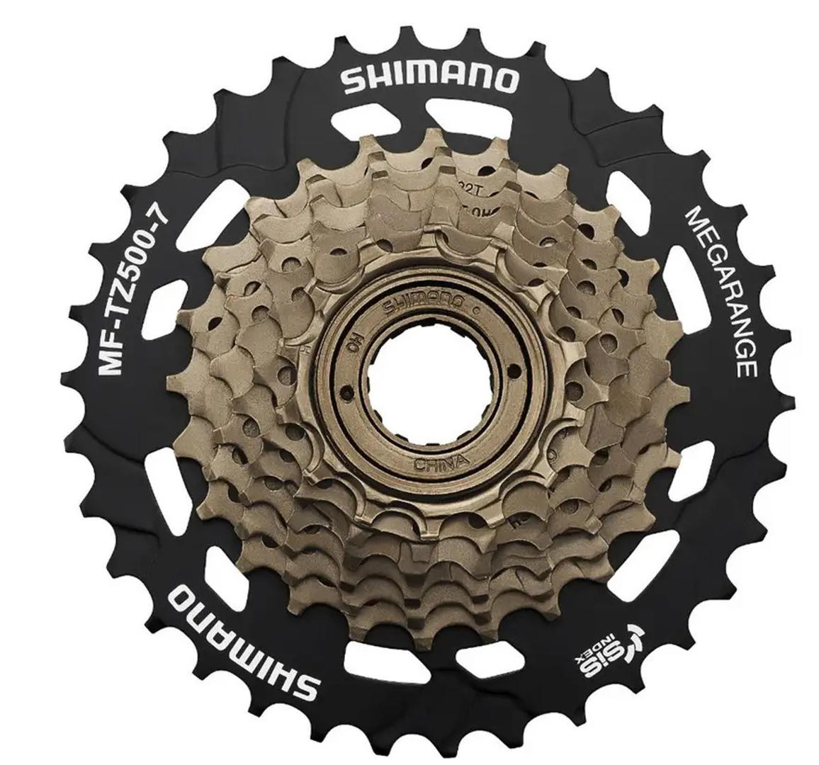 Трещотка 7 14-34Т Сталь SHIMANO MF-TZ500-7 Megarange коричневый - - Магазин ВелоБуча Трещотка 7 14-34Т Сталь SHIMANO MF-TZ500-7 Megarange коричневый - Магазин ВелоБуча